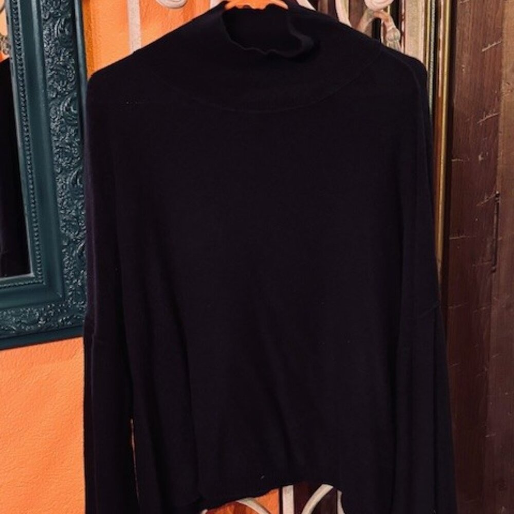 Free People Cashmere Turtleneck ~ Black ~ New With Tag